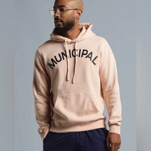 Men’s MUNICIPAL Origin 300 Hoodie in blush/black size M